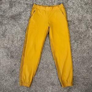 Athleta Brooklyn Jogger Size 8 Ochre Mustard Yellow Pockets Hiking Walking Trail